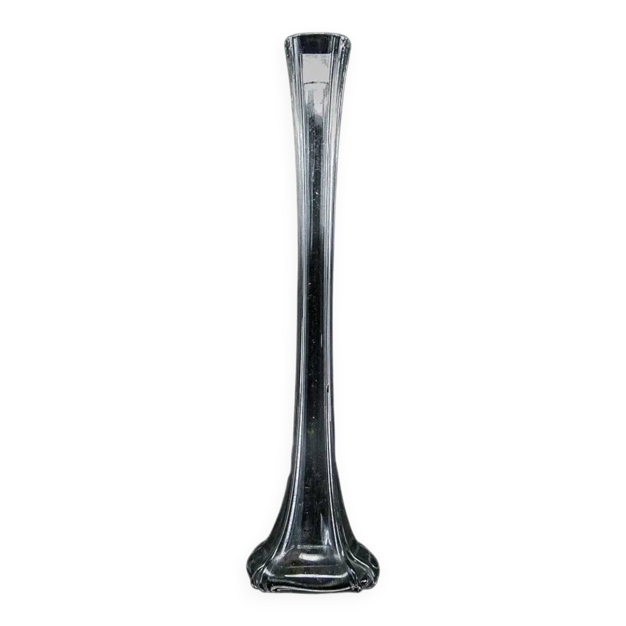 Vase Art nouveau, verre pressé, Hortensja Glassworks, Pologne, années 1930