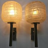 Pair of Rare Midcentury Wall Lamps Doria Leuchten, Germany, 1970s