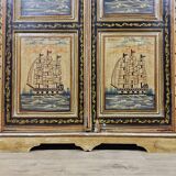 Vintage Indian wardrobe (nautical / ships) bohemian