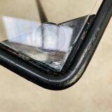 Pyramidal steel wire and glass coffee table