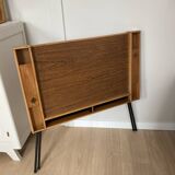 Vintage folding desk in wood and metal – 1960s