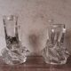 Pair of candle holders two crystal branches