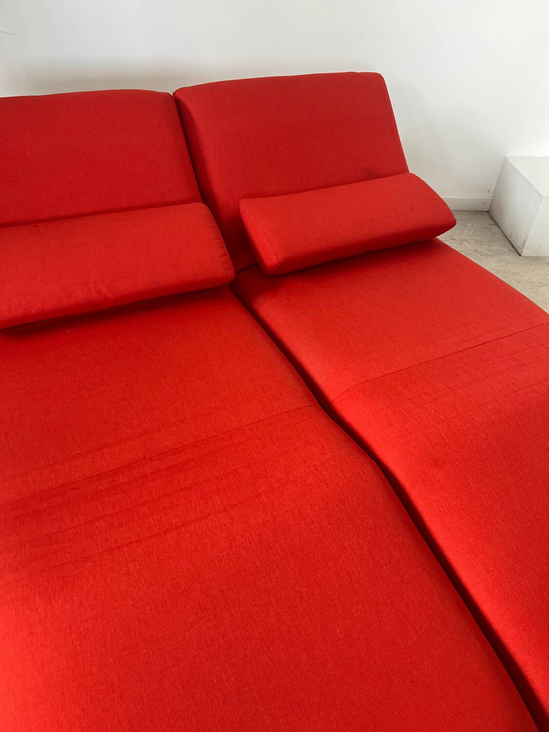 Canapé convertible 360° Le Vele Video design italien Futura 2 places rouge