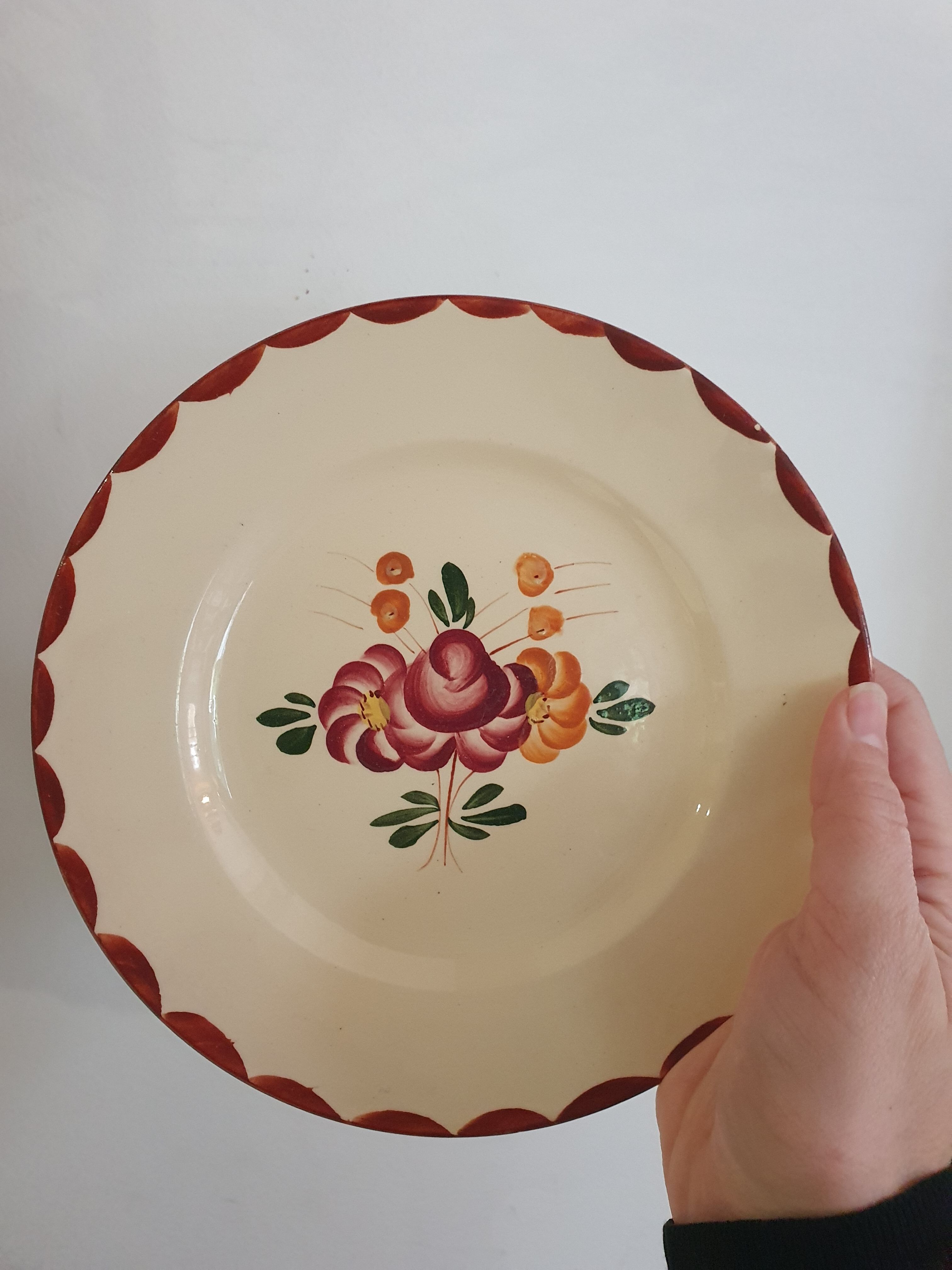 6 flower dessert plates