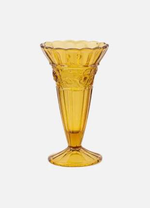 Vintage amber vase Verreries Scailmont