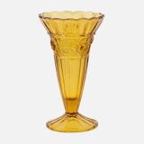 Vintage amber vase Verreries Scailmont