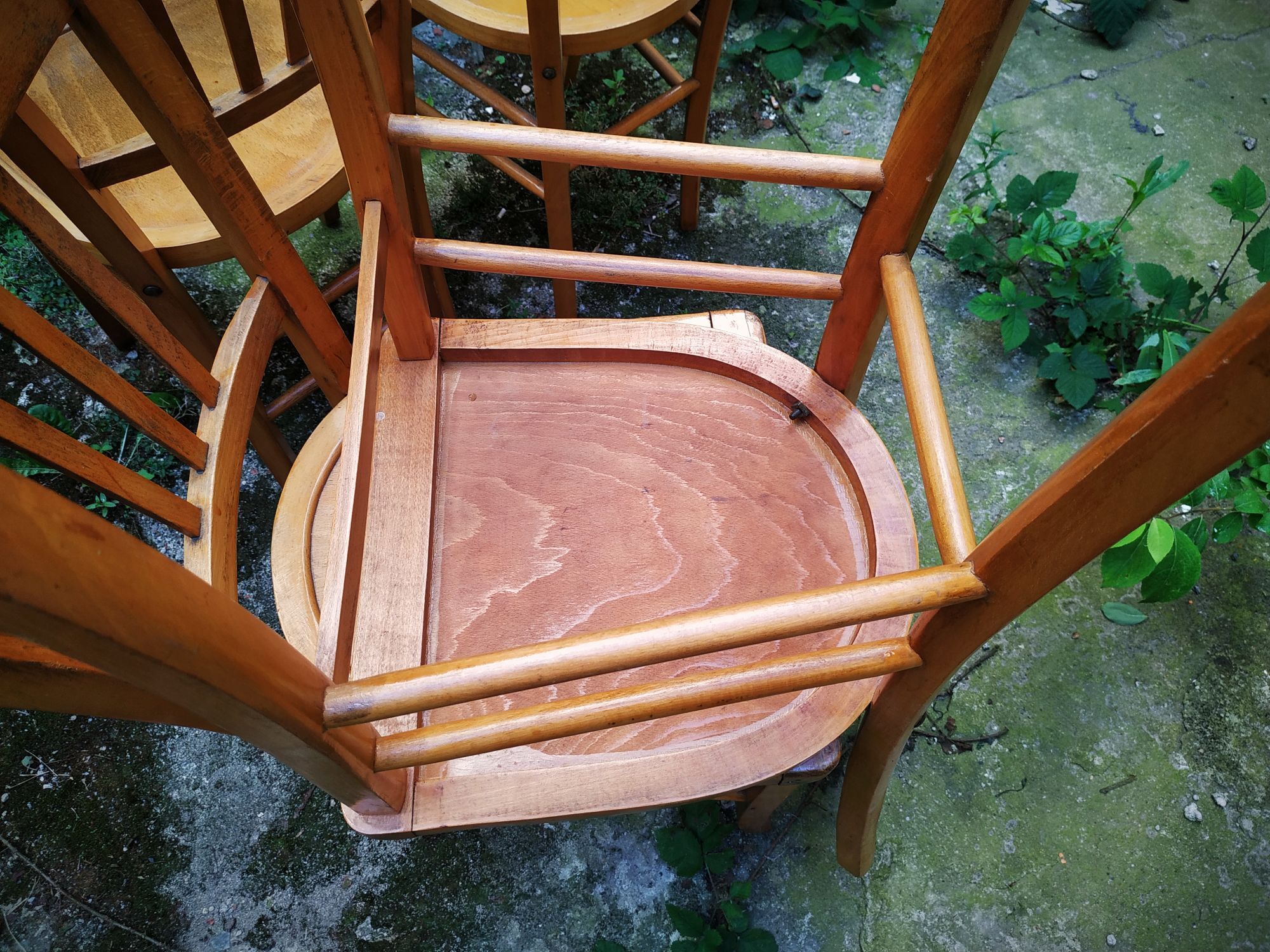 Series of four Luterma bistro chairs