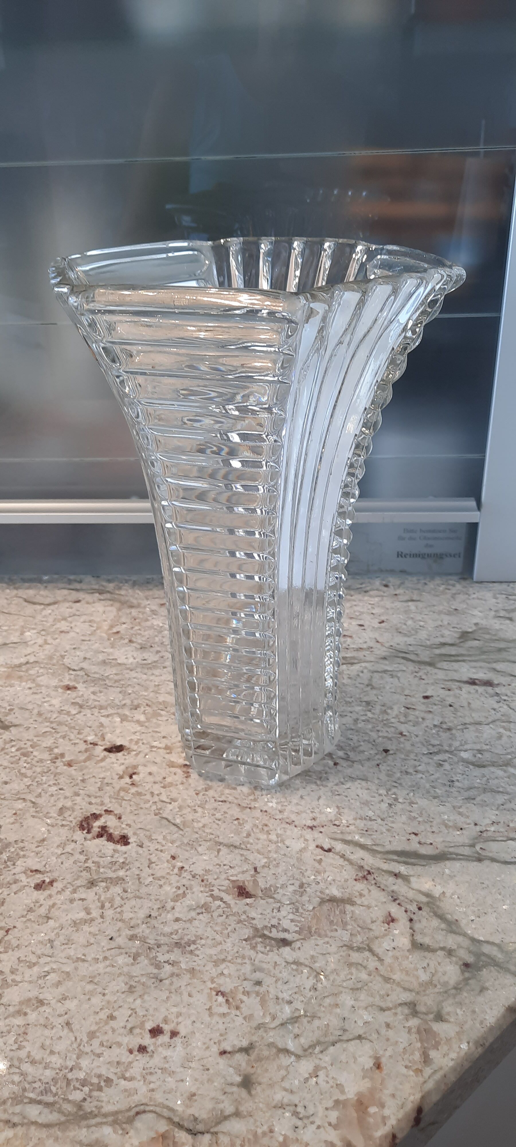 Art Deco white glass vase