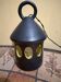 Black and yellow ceramic lantern hut signed by Claude Tabet d'Art.