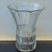 Art Deco Made in Czehoslovakia  Satin and Clear Glass - 22 cm tall