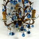 Lustre pampilles bleues a 3 feux