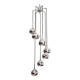 Large chrome-plated metal waterfall chandelier, Hans-Agne Jakobsson, 1960-70