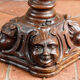 Twisted foot lamp carved in oak