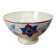 Old ceramic bowl – blue and burgundy floral decoration