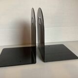 Pair of black metal arched bookends