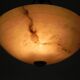 Art Deco style pendant light with alabaster shade, 1980s