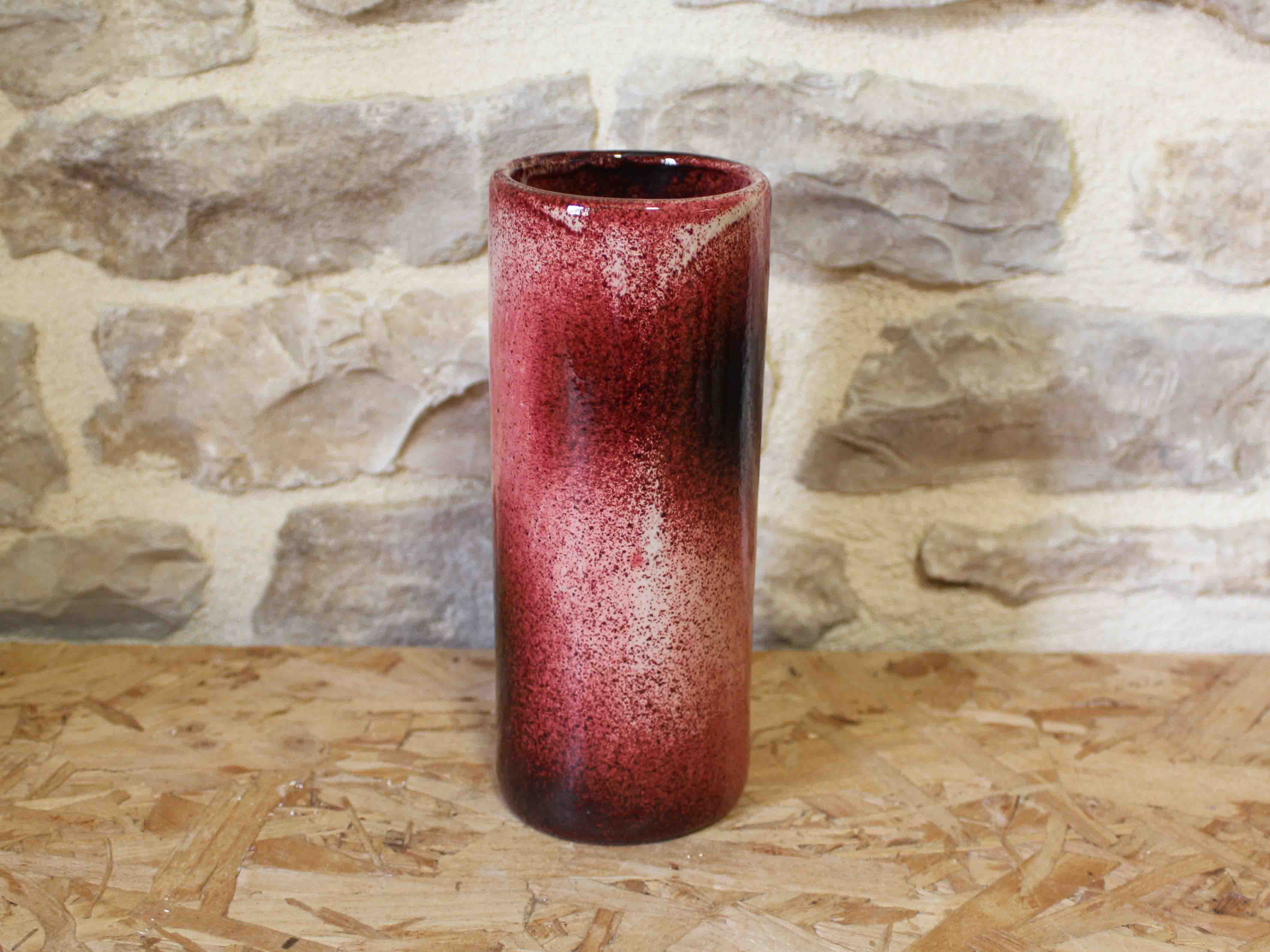 Idlas glazed ceramic cylinder vase