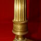Bronze and brass candlestick, "Restoration" style, electrified as a lamp base.
