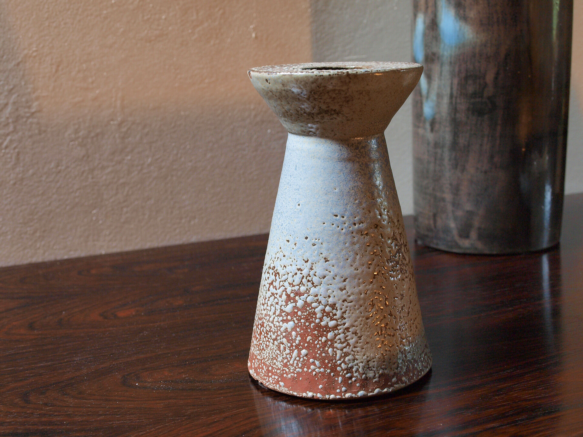 Brutalist diabolo vase by Joël Baudoin, 60s