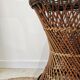 Diabolo tamtam stool in vintage buri rattan