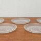 Set of 5 vintage Finnish glass plates from the Kastehelmi series by Oiva Toikka for Iittala.