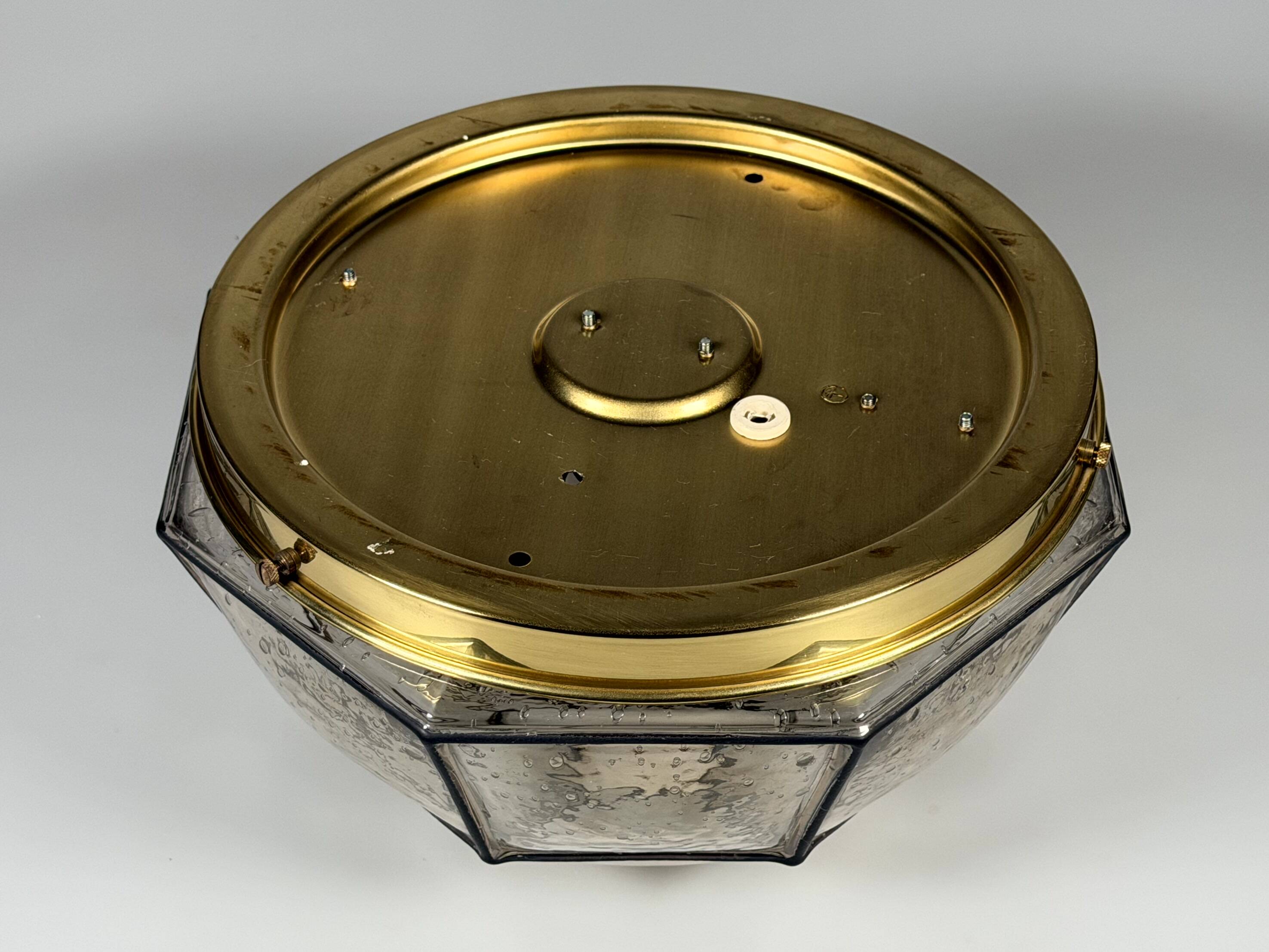 1960s 1970s Ceiling Lamp Flush Mount by Glashütte Limburg Germany