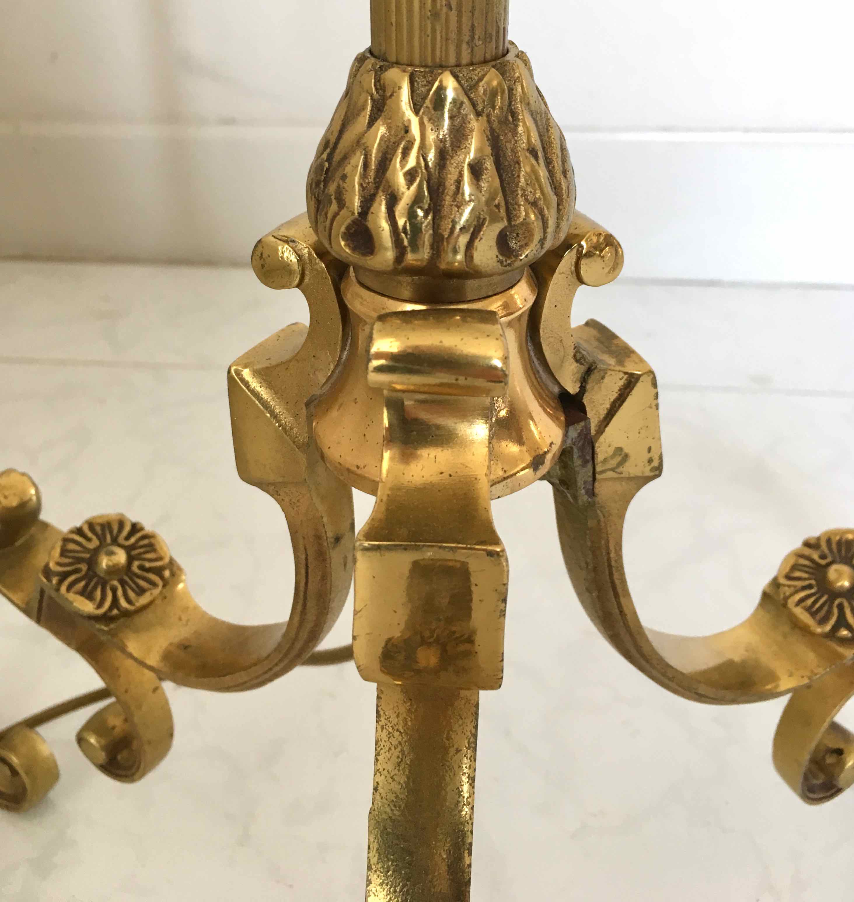 Brass floor lamp 60s