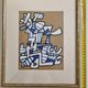 Screenprint after Jean Dubuffet framed under glass 27 cm by 32 cm