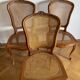 Set of 3 canned chairs