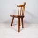 Swedish folk art chair from the 19th century with highly decorative forms.