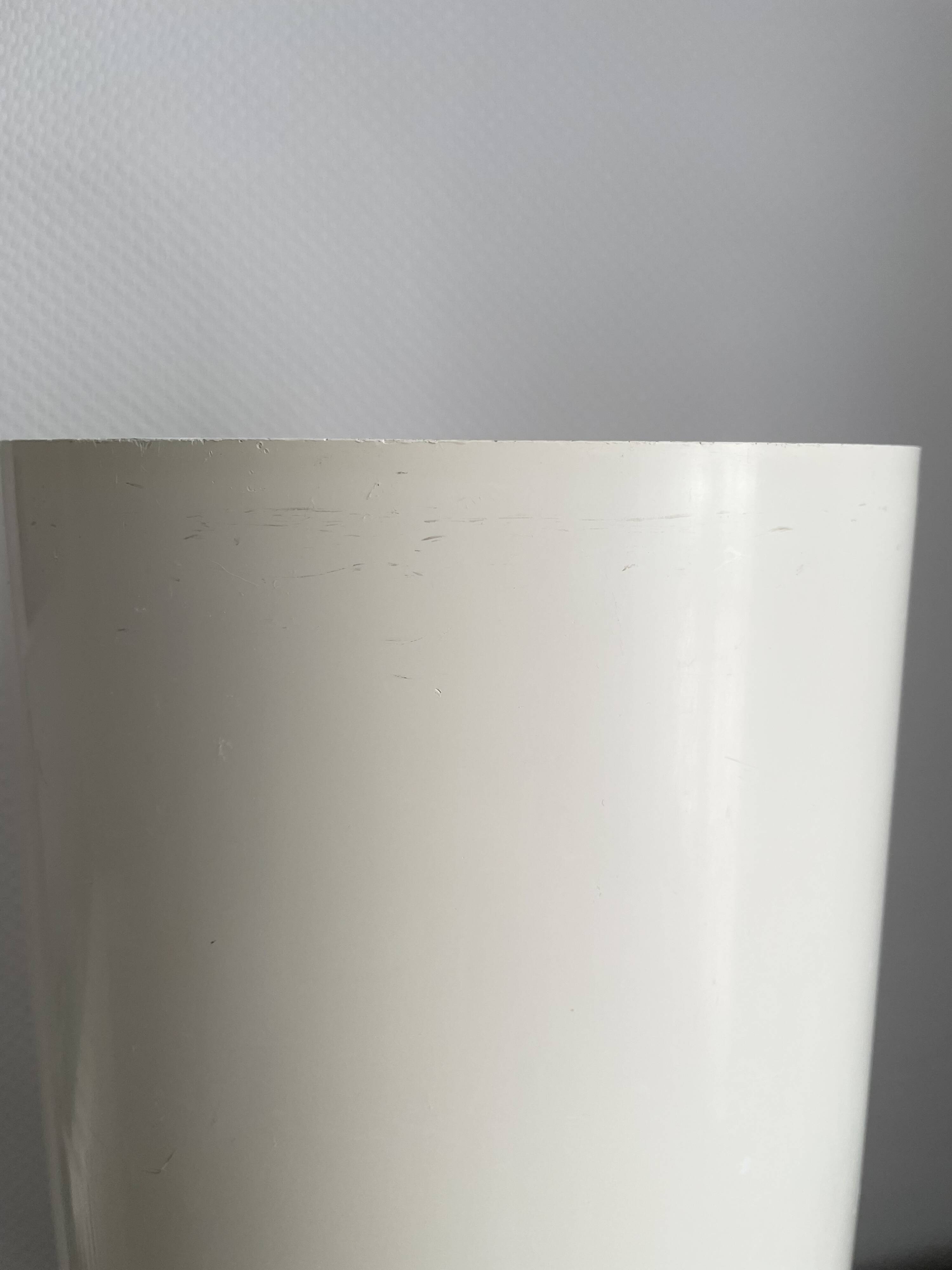 Kartell Gino Colombini white plastic umbrella stand from the 70s