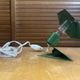 Lampe pince en métal vert, années 50
