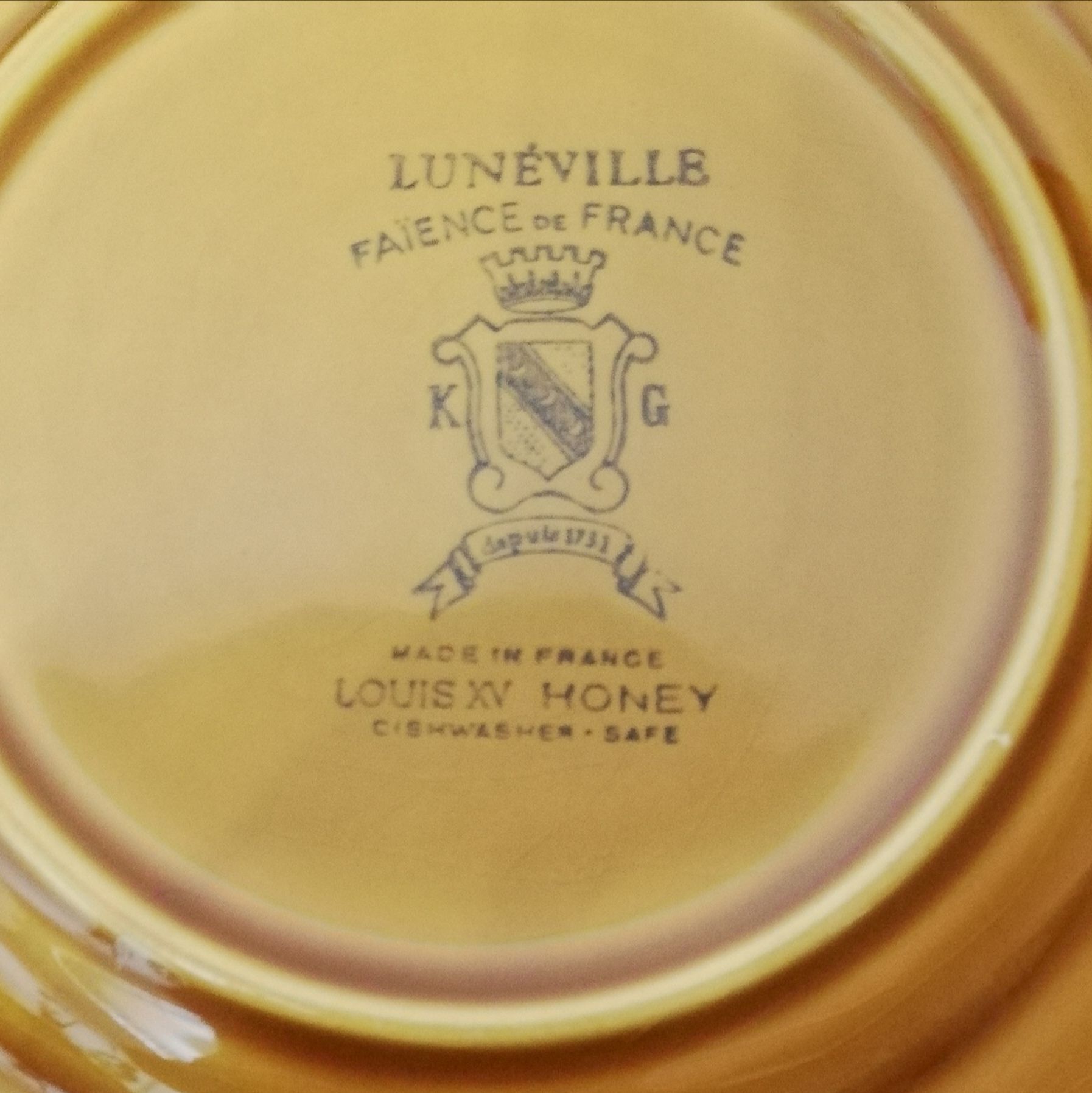 9 dessert plates Lunéville model Louis XV Honey