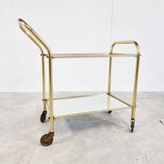 Chariot à boissons en laiton, années 1960