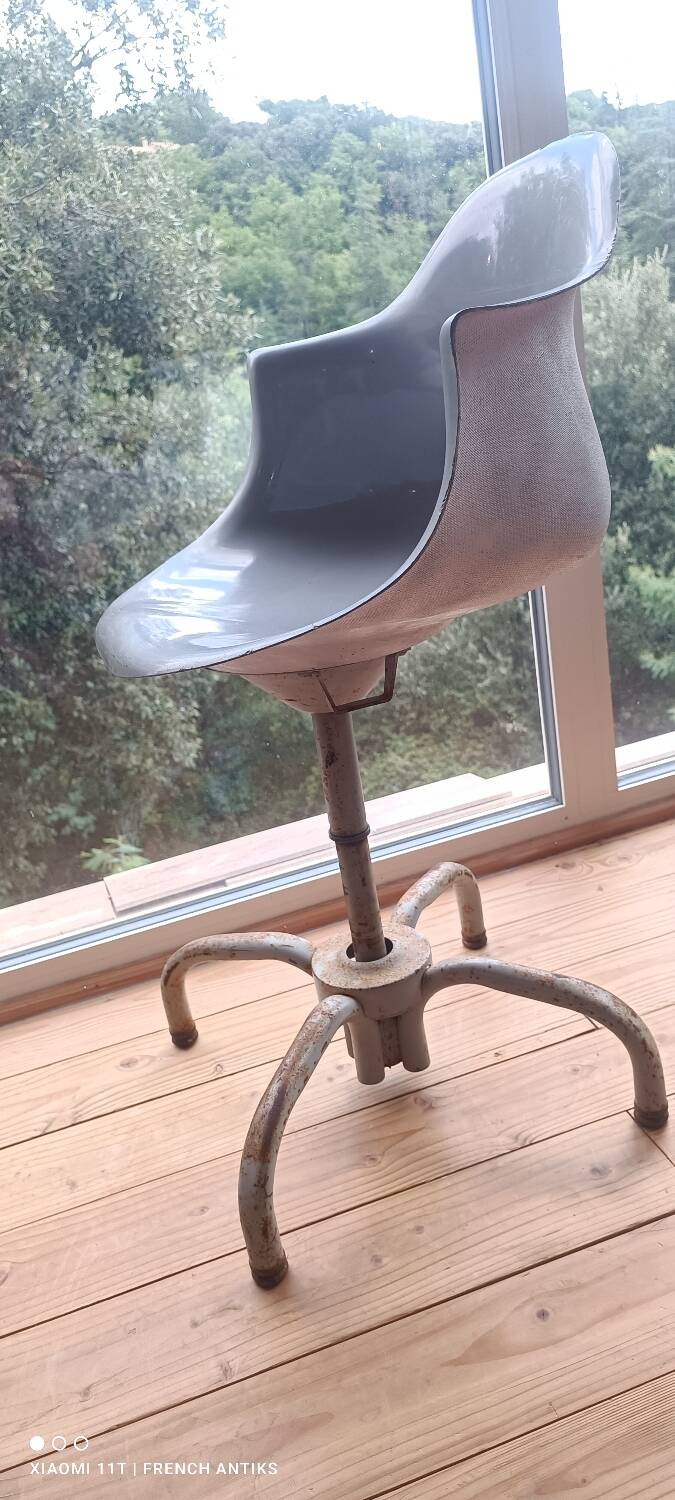 Rare industrial work chair from the 1960s