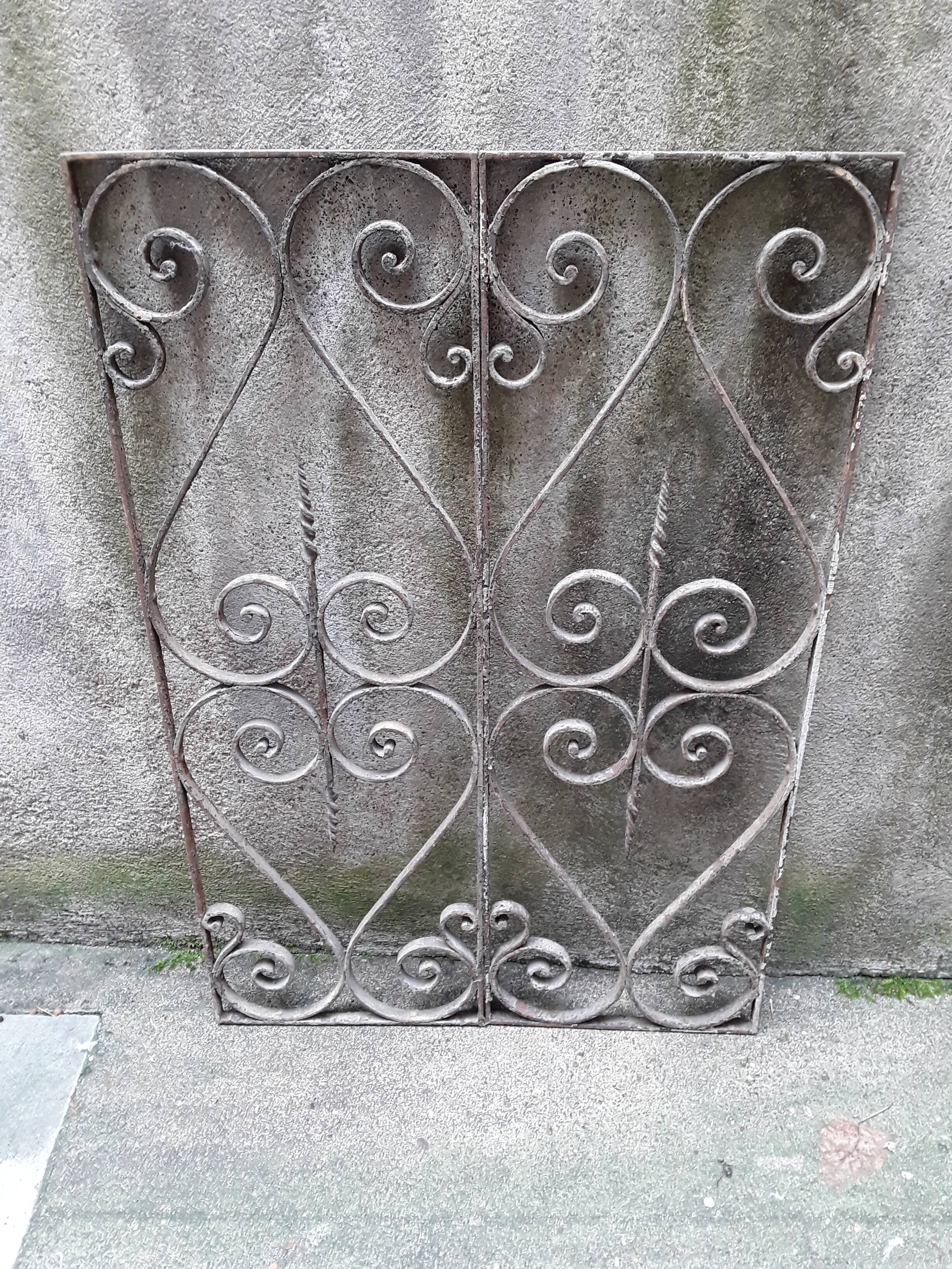 Old wrought iron grids early 20th century