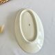 Romantic antique ravier porcelain floral style cream color and green details