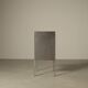 Set of six postmodernist stainless steel dining chairs from circa 1980-1990.