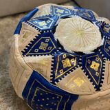 Leather pouf
