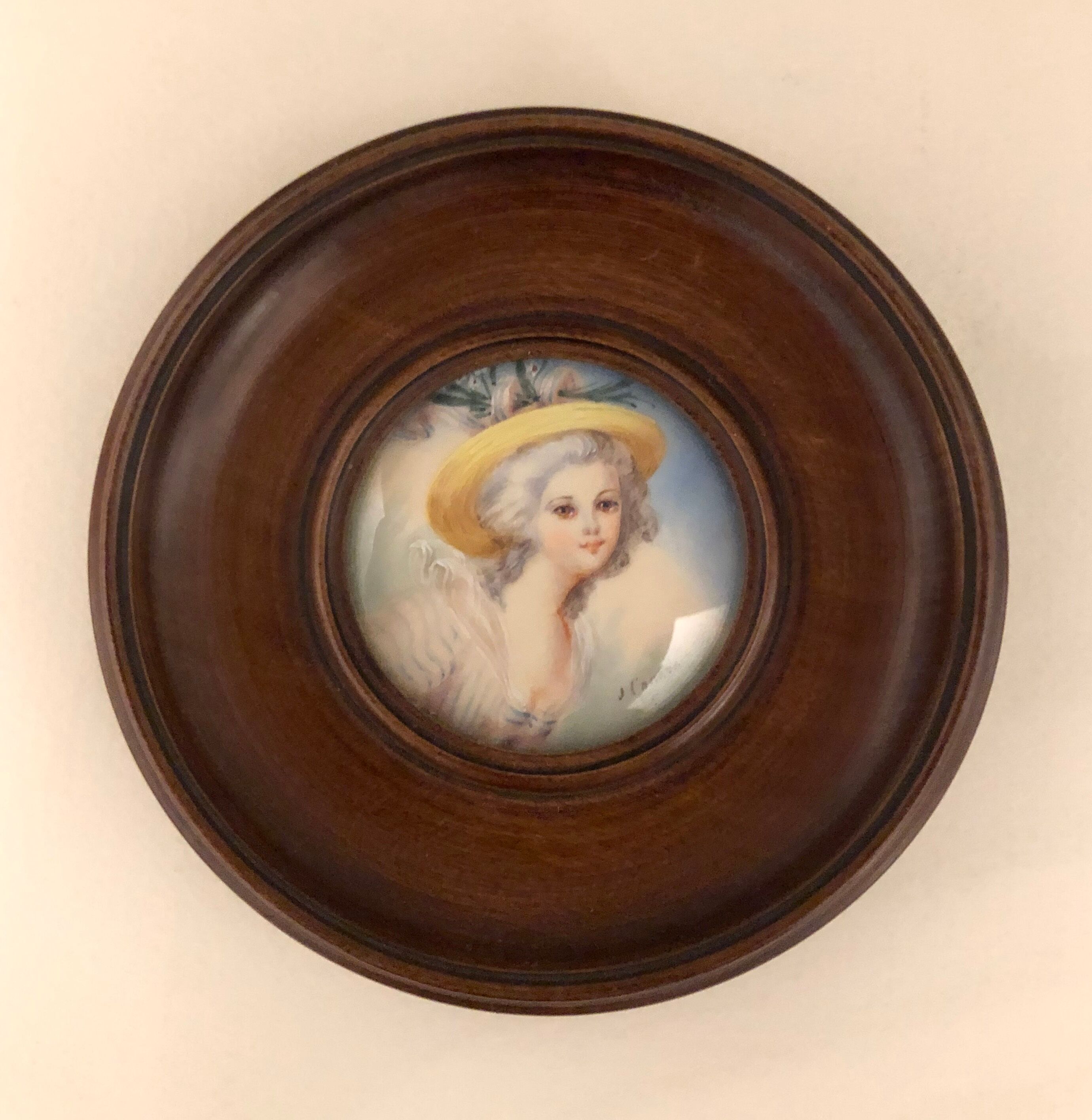 Miniature Napoleon III portrait of woman