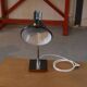 Lampe de bureau laquée noir et métal chromé design italien vers 1970's