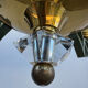 Art Deco brass and glass chandelier