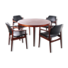 Dining table with chairs by Arne Vodder by Sibast 1960