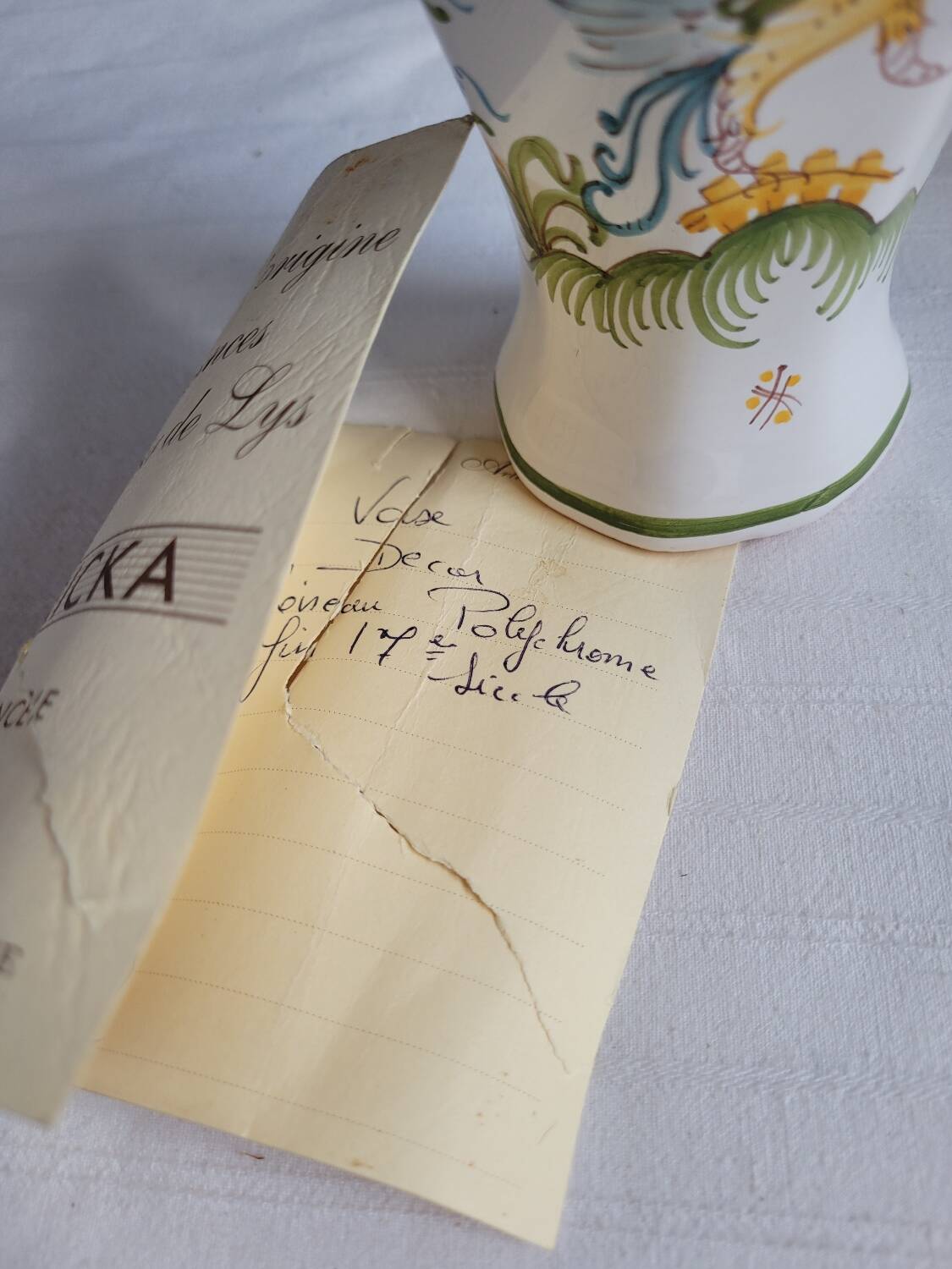 Pot, vase, flower pick Moustier