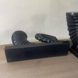 vintage sculptural bookends, ram's horns