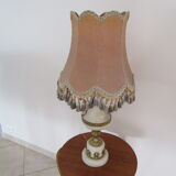 Grande lampe ancienne en albâtre et bronze