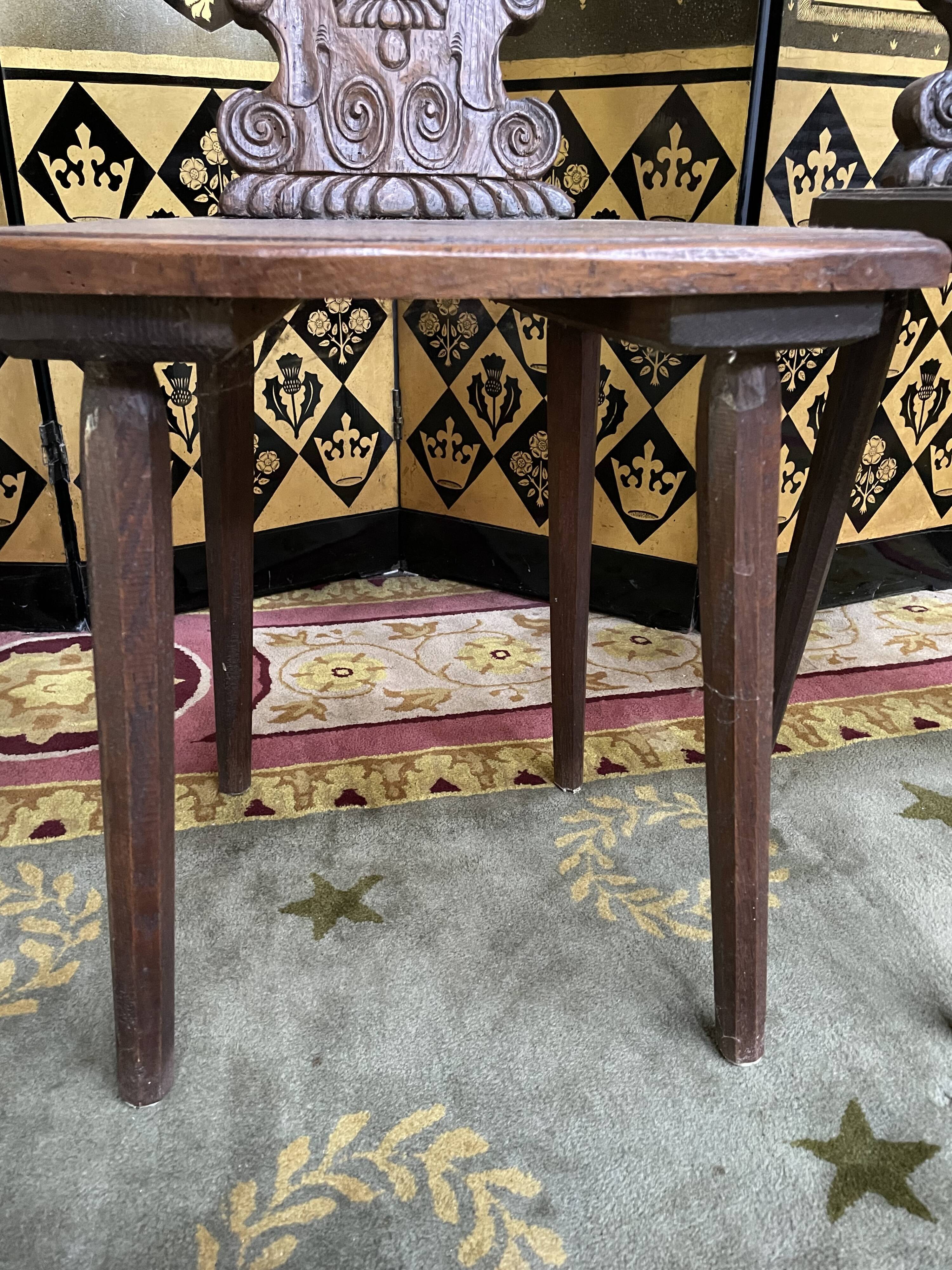 4 Alsatian chairs in solid oak