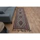 1970s Vintage Turkish Oushak Handmade Wool Cotton Pink Runner Rug 83x276