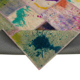 Handmade Anatolian Overdyed 206 cm x 306 cm Multicolor Patchwork Carpet
