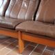 Brown leather 3-seater sofa, Sven Ellekaer for Skipper, 1982.